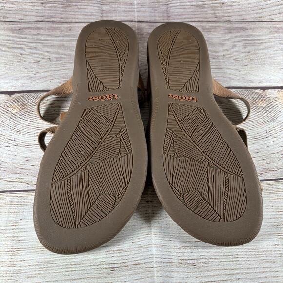 Taos Prize 4 Womens Size 7 Slide Sandals Leather Brown - Picture 9 of 9